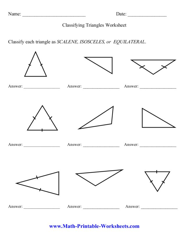 Geometry Test Thursday February 18 Classifying Triangles